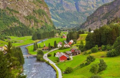 Landschaft an einem Fluss